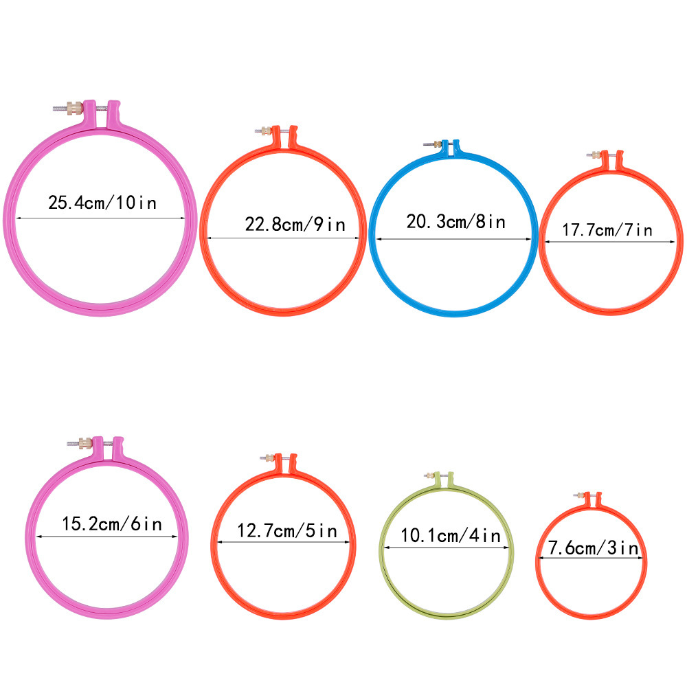 Embroidery Hoop Plastic - أداة الخياطة جولة البلاستيك التطريز الأطواق