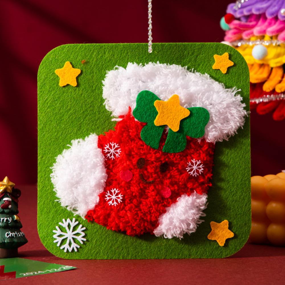 Embroidery Xmas Stocking - مجموعة الحرف اليدوية للمبتدئين طقم تطريز