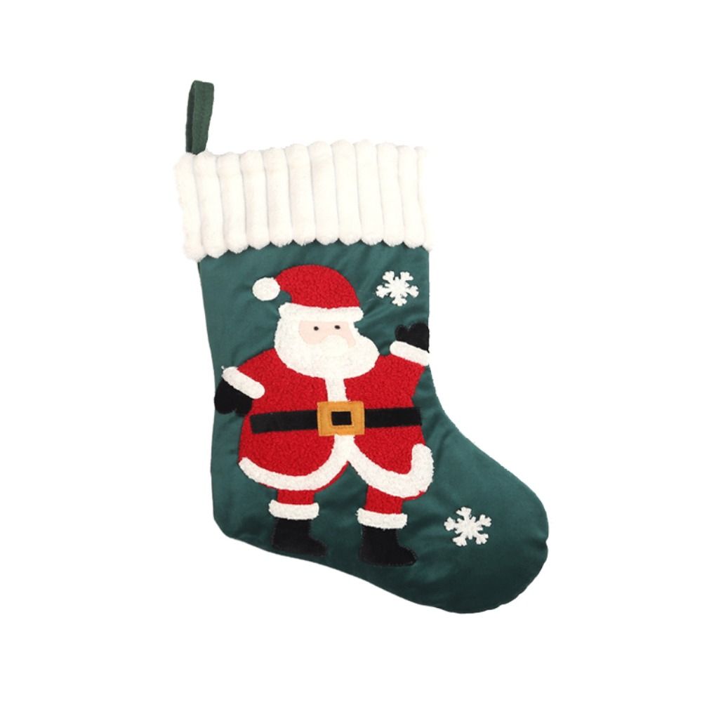 Embroidery Xmas Stocking - جوارب عيد الميلاد المطرزة المعلقة، جوارب