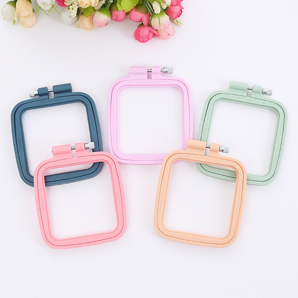 Embroidery Hoop Plastic - البيضاوي/مربع البلاستيك التطريز الأطواق الإطار اللون