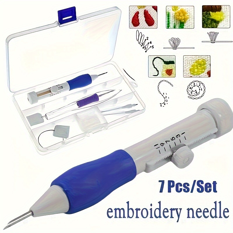 Embroidery Needle Pen - 7 قطع التطريز لكمة إبرة الخياطة