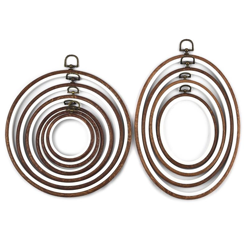 الجولة البيضاوي خشبية اللون حل - مراجعة Embroidery Hoop Plastic وسعره