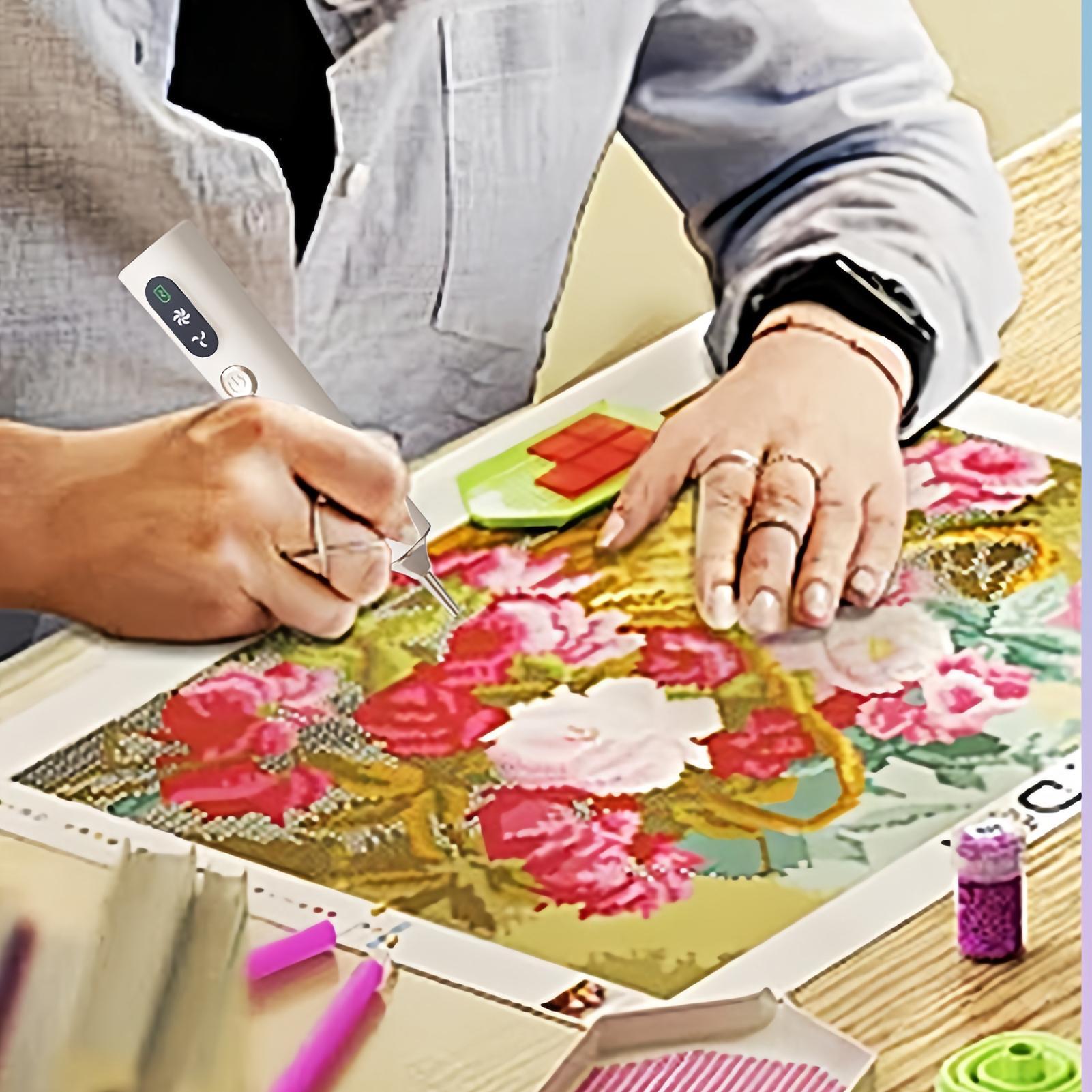 قلم فن الألماس اللاسلكي بوضعي  - مراجعة Embroidery Needle Pen وسعره
