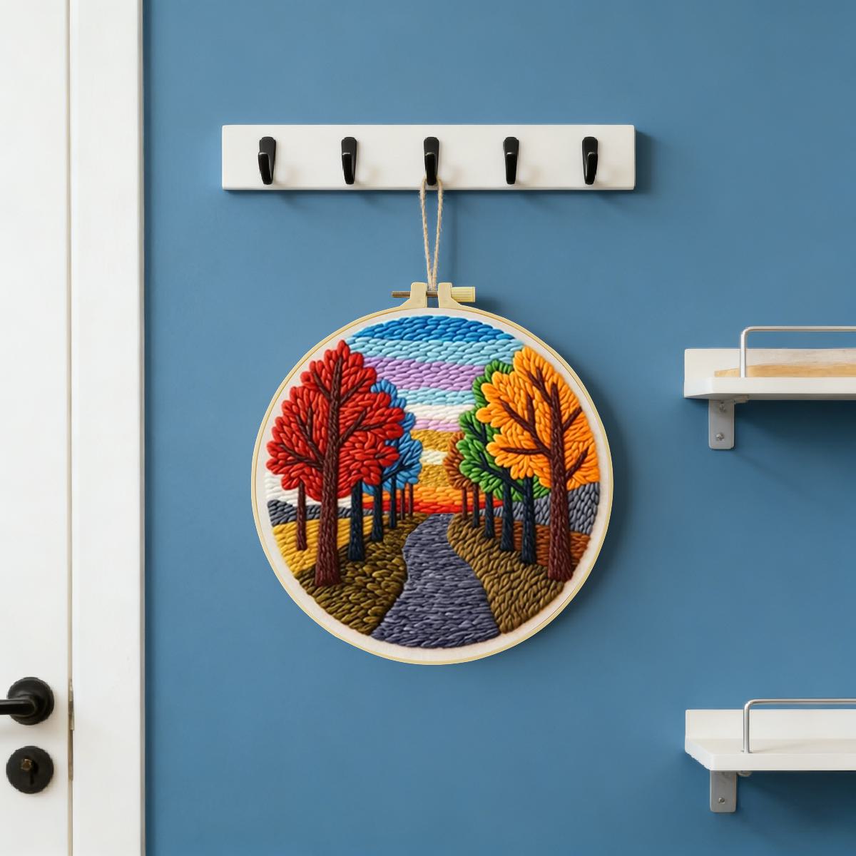 طقم تطريز بالإبرة المثقوبة بتص - مراجعة Printed Embroidery Kit وسعره