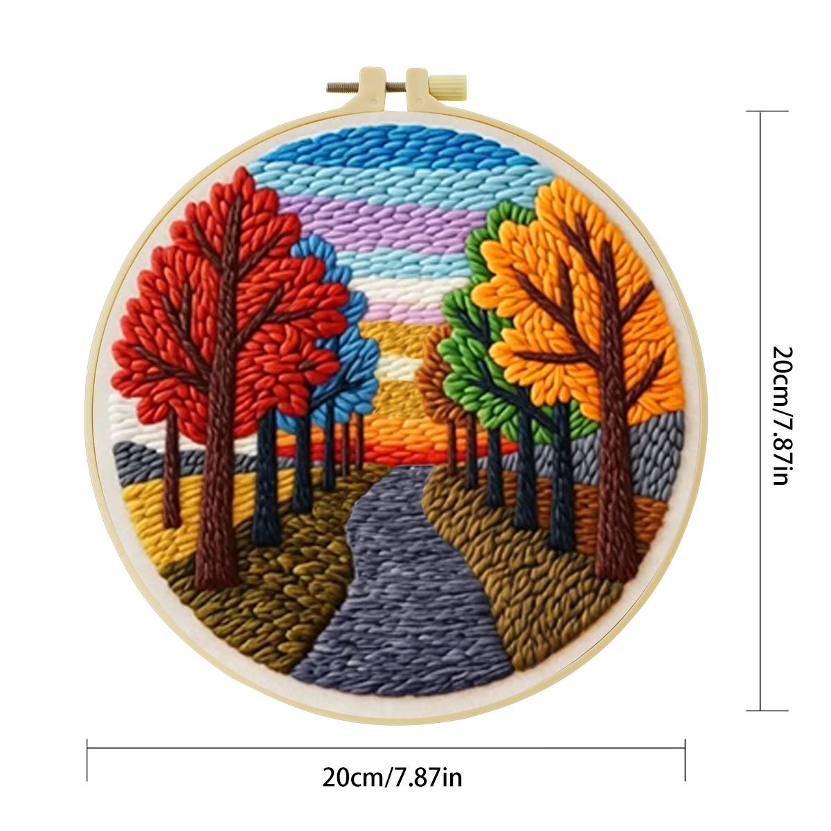 طقم تطريز بالإبرة المثقوبة بتص - مراجعة Printed Embroidery Kit وسعره