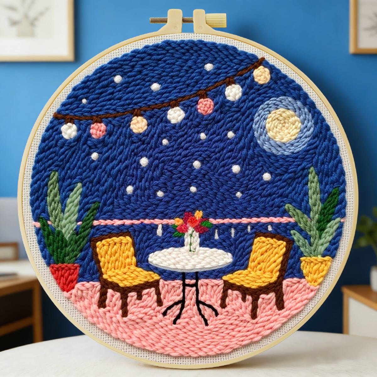 طقم تطريز بالإبرة المثقوبة للط - مراجعة Printed Embroidery Kit وسعره