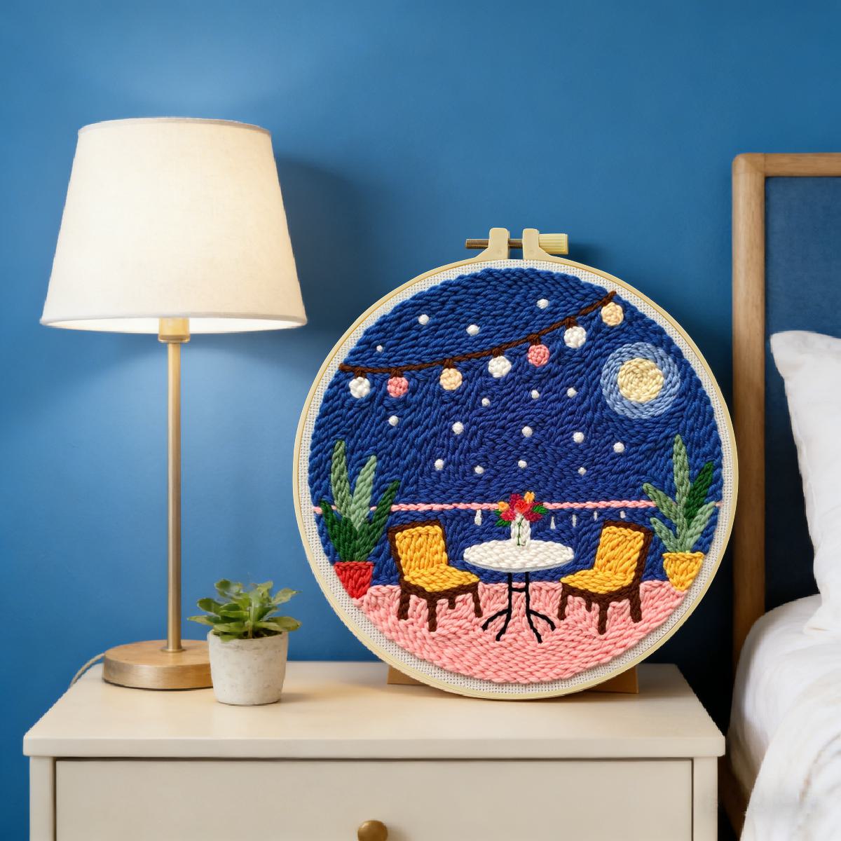 طقم تطريز بالإبرة المثقوبة للط - مراجعة Printed Embroidery Kit وسعره