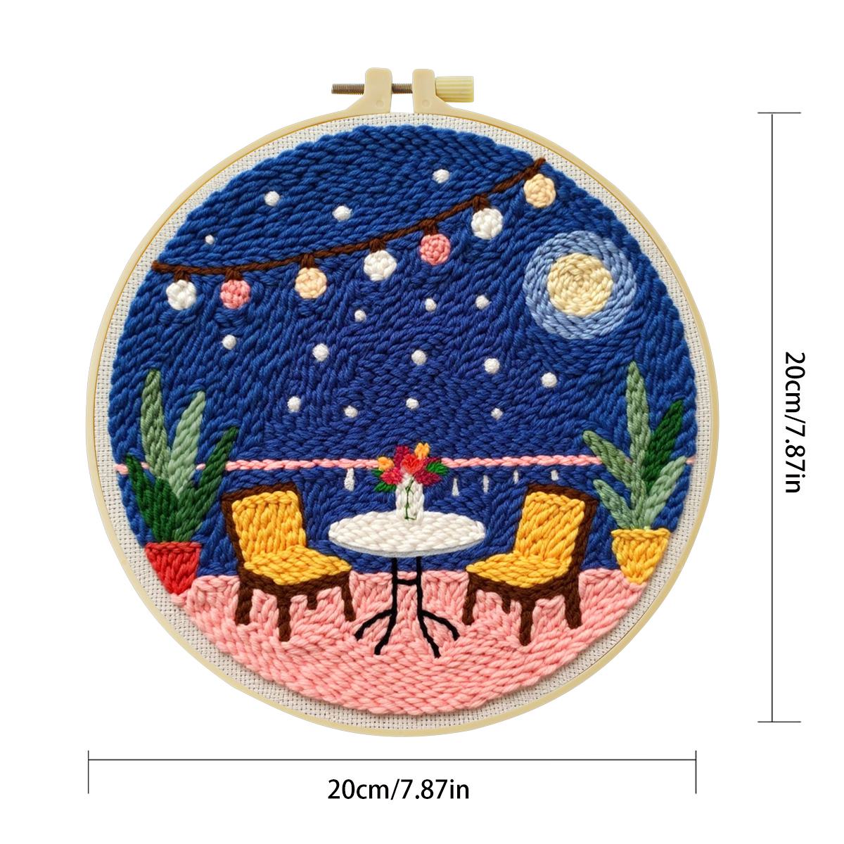طقم تطريز بالإبرة المثقوبة للط - مراجعة Printed Embroidery Kit وسعره