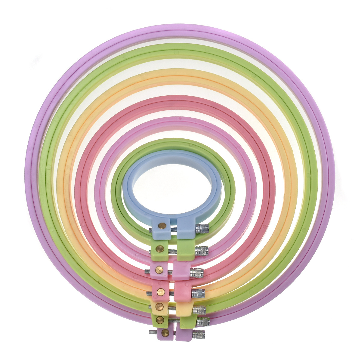 طقم من 1/7 قطع حلقات تطريز بلا - مراجعة Embroidery Hoop Plastic وسعره