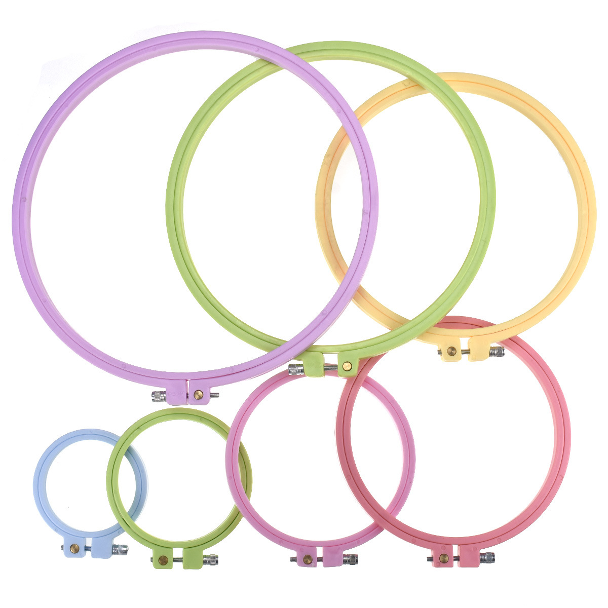 طقم من 1/7 قطع حلقات تطريز بلا - مراجعة Embroidery Hoop Plastic وسعره