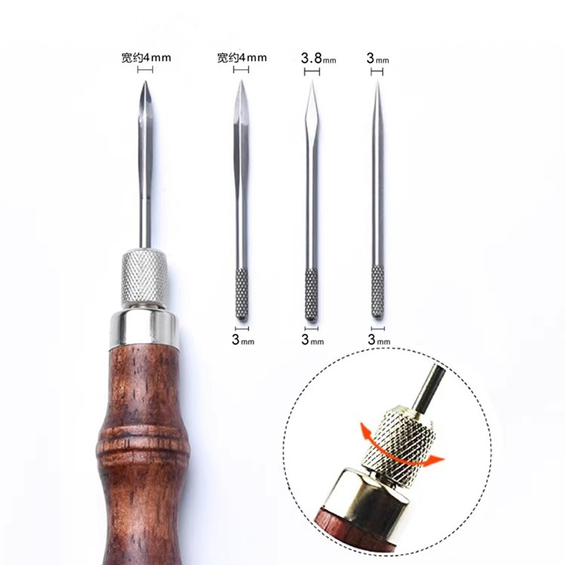 مجموعة أدوات ثقب الجلد 4 في 1  - مراجعة Punch Needle Handle وسعره