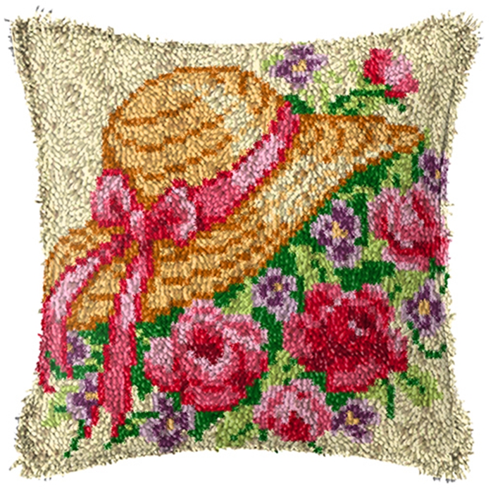 Smyrna زهرة مزلاج هوك عدة الحص - مراجعة Printed Embroidery Kit وسعره