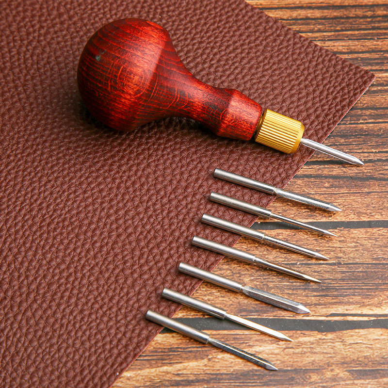1 مجموعة DIY الجلود لكمة الخرا - مراجعة Punch Needle Handle وسعره