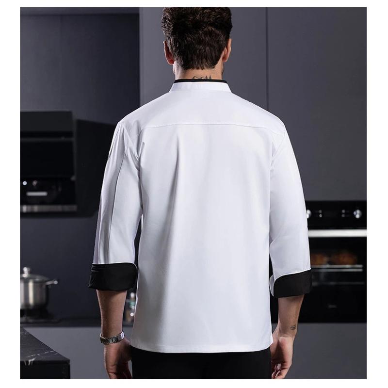 الشيف موحدة ملابس العمل طويلة  - مراجعة Embroidery Kitchen وسعره