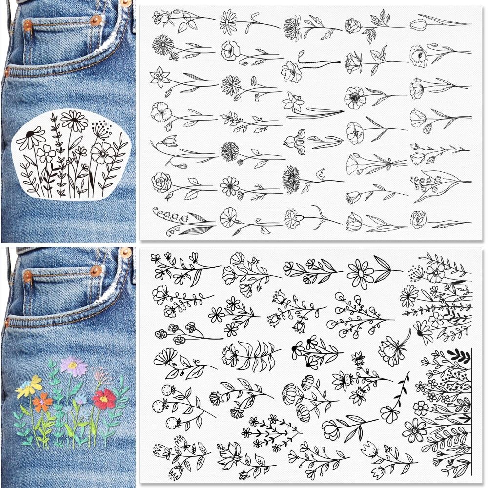 ورق تطريز قابل للذوبان في الما - مراجعة Embroidery Daisy Flower وسعره
