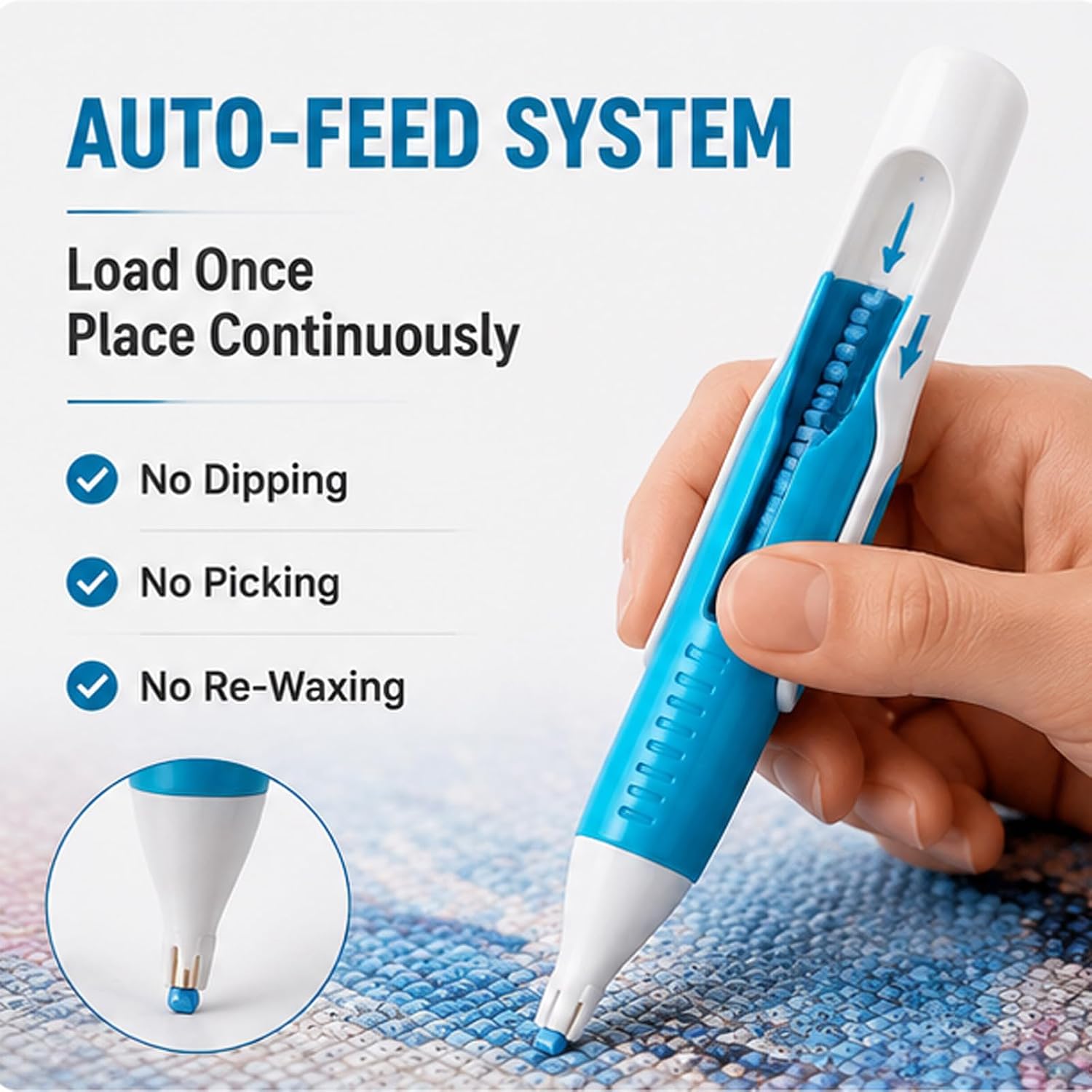 موزع خرز تلقائي للرسم بالألماس - مراجعة Embroidery Needle Pen وسعره