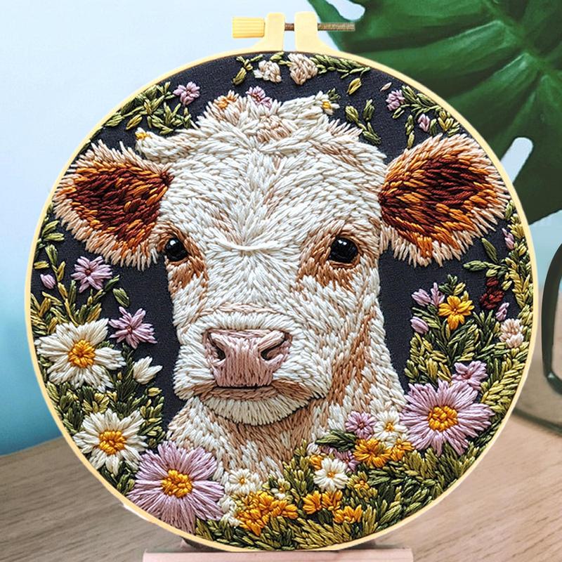 مجموعات التطريز للبالغين البقر - مراجعة Embroidery Daisy Flower وسعره
