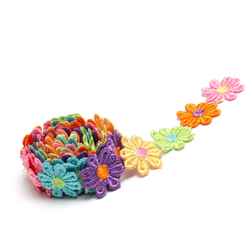 15 ياردة الملونة زهرة الأقحوان - مراجعة Embroidery Daisy Flower وسعره