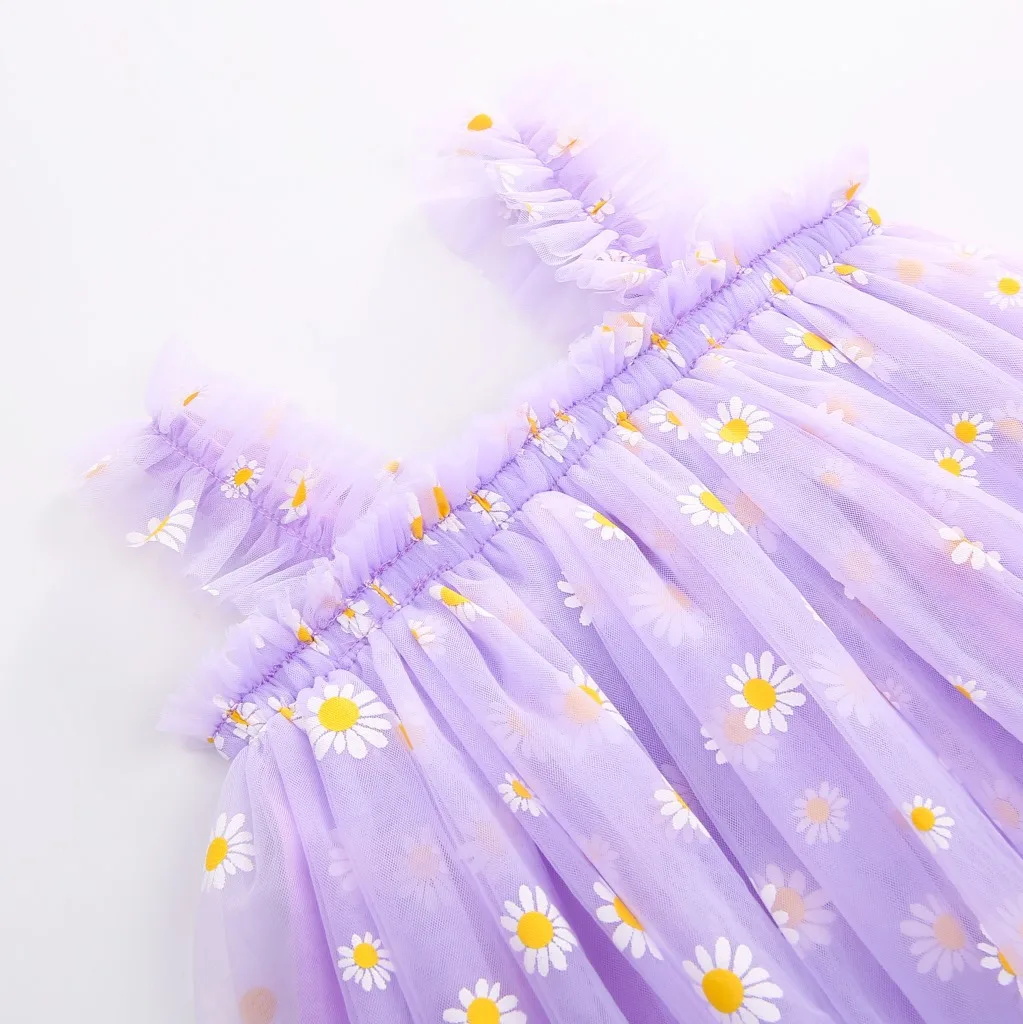 فستان تول للأطفال الصغار، فستا - مراجعة Embroidery Daisy Flower وسعره