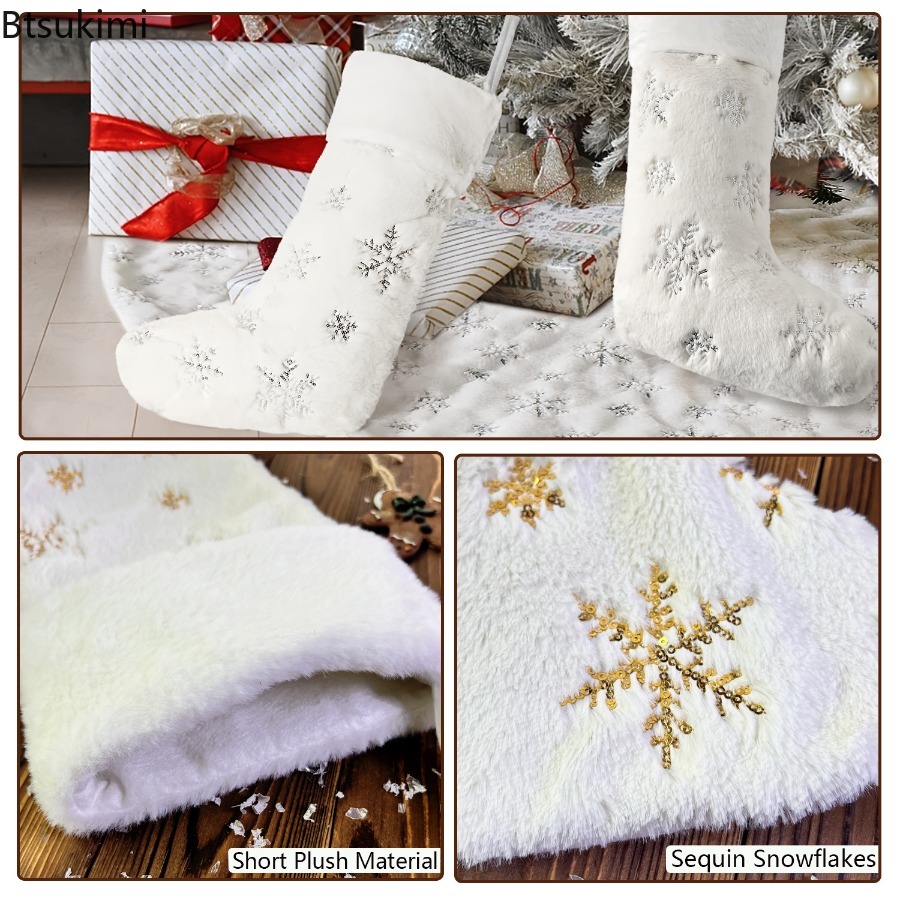 جوارب عيد الميلاد الجديدة لعام - مراجعة Embroidery Xmas Stocking وسعره
