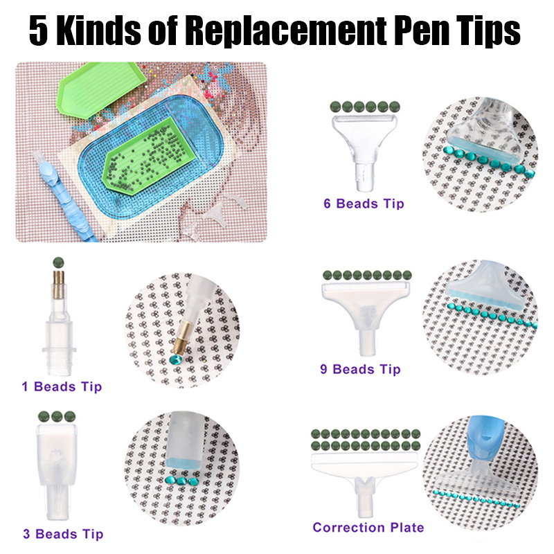 قلم رسم بالراتنج الملون مع 5 ر - مراجعة Embroidery Needle Pen وسعره
